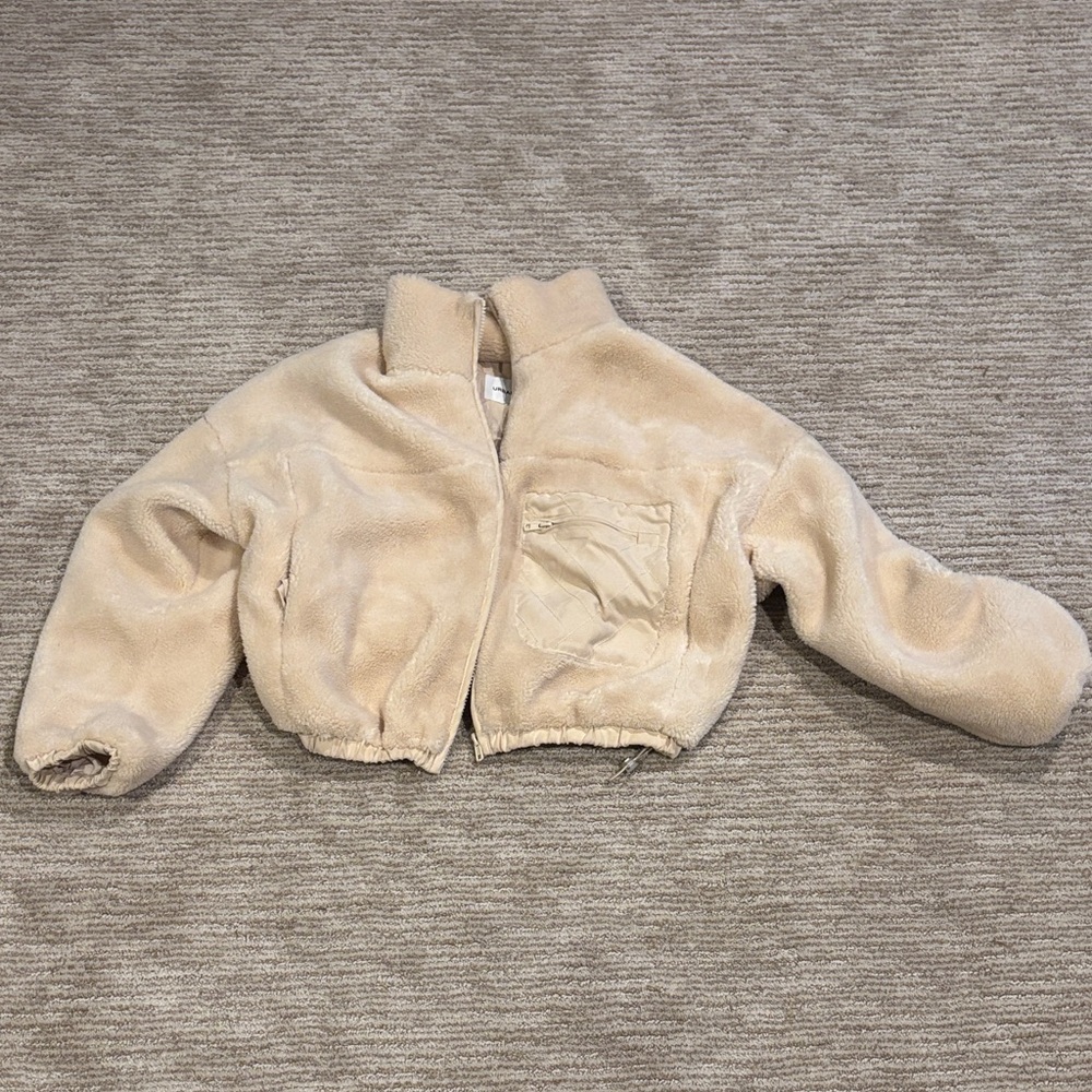 Women's Cream Fleece Jacket